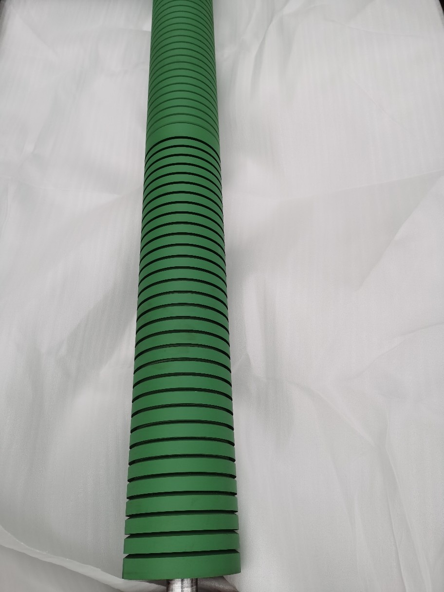 柔性橡胶（斜槽）展平辊：适用于各类进口高端轻薄产品，如薄膜等